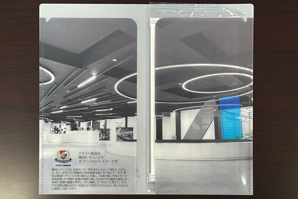 アネスト岩田と横浜F・マリノスのコラボマスクケースの内側のデザイン